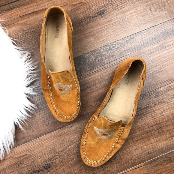 Soludos Shoes - Soludos Embroidered Suede Loafers